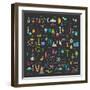 Cute Alphabet - Letters and Words-Lera Efremova-Framed Art Print