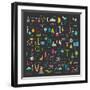 Cute Alphabet - Letters and Words-Lera Efremova-Framed Art Print