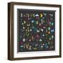 Cute Alphabet - Letters and Words-Lera Efremova-Framed Art Print