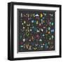 Cute Alphabet - Letters and Words-Lera Efremova-Framed Art Print