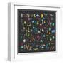 Cute Alphabet - Letters and Words-Lera Efremova-Framed Art Print