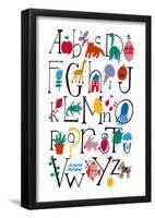 Cute Alphabet With Illustrations-null-Framed Poster