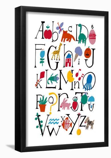 Cute Alphabet With Illustrations-null-Framed Poster