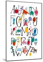 Cute Alphabet With Illustrations-null-Mounted Poster