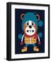 Cute Animal Graphic-braingraph-Framed Art Print