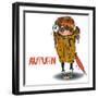 Cute Autumn Girl-Elena Barenbaum-Framed Art Print