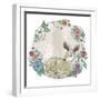 Cute Baby Deer and Flowers Frame.-cherry blossom girl-Framed Premium Giclee Print