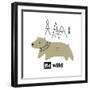 Cute Bear with the Inscription - Be Wild Surrounded by Wild Nature. Vector Illustration Isolated On-olga Agureeva-Framed Photographic Print