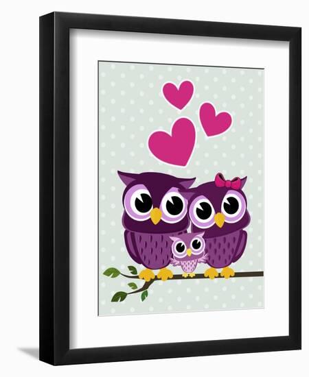 Cute Birds-Sergio Hayashi-Framed Art Print