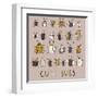 Cute Bugs Set in Retro Style-smilewithjul-Framed Art Print