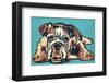 Cute Bulldog-null-Framed Art Print