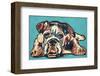 Cute Bulldog-null-Framed Art Print