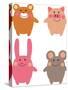 Cute Cartoon Animals-kgtoh-Stretched Canvas