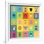 Cute Cartoon Animals-Nestor David Ramos Diaz-Framed Art Print