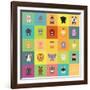 Cute Cartoon Animals-Nestor David Ramos Diaz-Framed Art Print