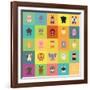 Cute Cartoon Animals-Nestor David Ramos Diaz-Framed Art Print