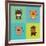 Cute Cartoon Animals-Nestor David Ramos Diaz-Framed Art Print