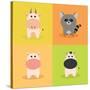 Cute Cartoon Animals-Nestor David Ramos Diaz-Stretched Canvas