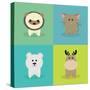 Cute Cartoon Animals-Nestor David Ramos Diaz-Stretched Canvas