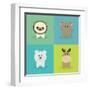 Cute Cartoon Animals-Nestor David Ramos Diaz-Framed Art Print