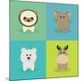 Cute Cartoon Animals-Nestor David Ramos Diaz-Mounted Art Print