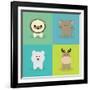 Cute Cartoon Animals-Nestor David Ramos Diaz-Framed Art Print