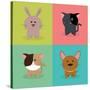 Cute Cartoon Animals-Nestor David Ramos Diaz-Stretched Canvas