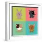 Cute Cartoon Animals-Nestor David Ramos Diaz-Framed Art Print