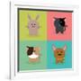 Cute Cartoon Animals-Nestor David Ramos Diaz-Framed Art Print