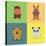 Cute Cartoon Animals-Nestor David Ramos Diaz-Stretched Canvas