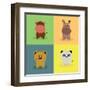 Cute Cartoon Animals-Nestor David Ramos Diaz-Framed Art Print