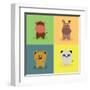 Cute Cartoon Animals-Nestor David Ramos Diaz-Framed Art Print