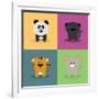 Cute Cartoon Animals-Nestor David Ramos Diaz-Framed Art Print