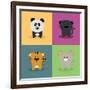 Cute Cartoon Animals-Nestor David Ramos Diaz-Framed Art Print