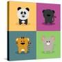 Cute Cartoon Animals-Nestor David Ramos Diaz-Stretched Canvas