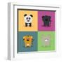 Cute Cartoon Animals-Nestor David Ramos Diaz-Framed Art Print