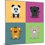 Cute Cartoon Animals-Nestor David Ramos Diaz-Mounted Art Print