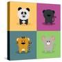 Cute Cartoon Animals-Nestor David Ramos Diaz-Stretched Canvas