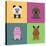 Cute Cartoon Animals-Nestor David Ramos Diaz-Stretched Canvas