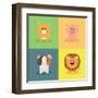 Cute Cartoon Animals-Nestor David Ramos Diaz-Framed Art Print