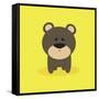 Cute Cartoon Bear-Nestor David Ramos Diaz-Framed Stretched Canvas