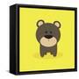 Cute Cartoon Bear-Nestor David Ramos Diaz-Framed Stretched Canvas