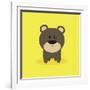 Cute Cartoon Bear-Nestor David Ramos Diaz-Framed Art Print