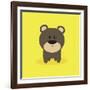 Cute Cartoon Bear-Nestor David Ramos Diaz-Framed Art Print