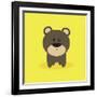 Cute Cartoon Bear-Nestor David Ramos Diaz-Framed Art Print