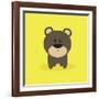 Cute Cartoon Bear-Nestor David Ramos Diaz-Framed Art Print