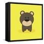 Cute Cartoon Bear-Nestor David Ramos Diaz-Framed Stretched Canvas