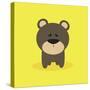 Cute Cartoon Bear-Nestor David Ramos Diaz-Stretched Canvas