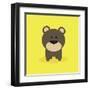 Cute Cartoon Bear-Nestor David Ramos Diaz-Framed Art Print