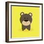 Cute Cartoon Bear-Nestor David Ramos Diaz-Framed Art Print